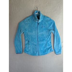 The North Face Osito Fleece Jacket Womens Medium Blue Full Zip Outdoor Fuzzy